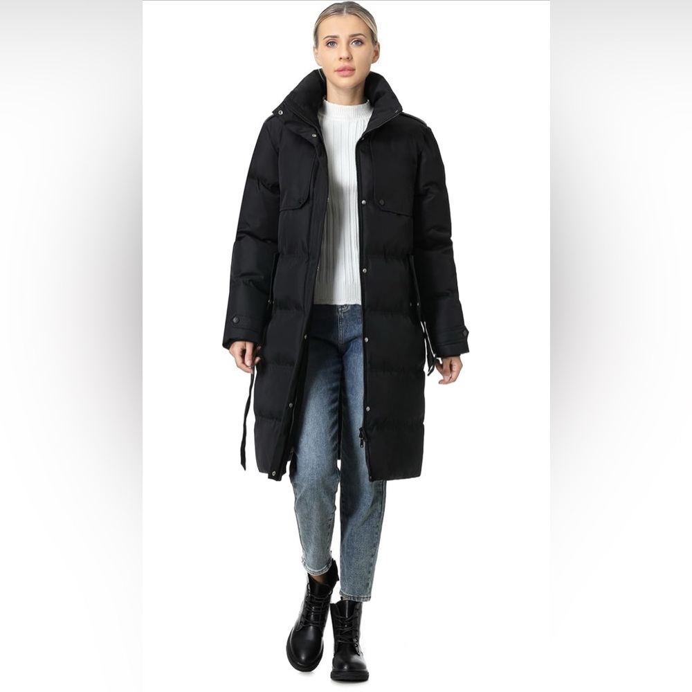 MOERDENG Waterproof Winter Coat Warm Puffer Jacket Thickened Down Parka Coat